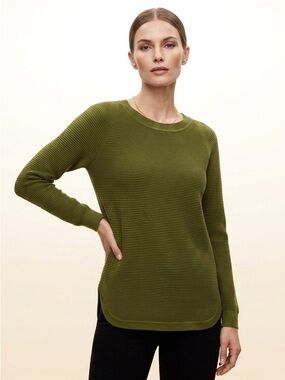 Cyrus Olive Knit Crewneck Sweater Size Small